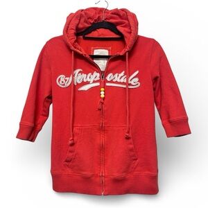 Vintage Aeropostale 3/4 Sleeve Jacket- Orange/Red- Large